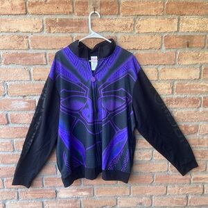 Disney Park Marvel Black Panther Wakanda Purple Zip-Up Jacket